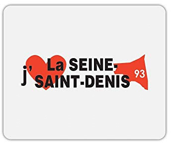 Mygoodprice Tapis de Souris J'aime la Seine Saint Denis