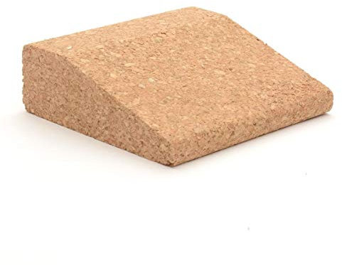 Taschenkeil aus Kork, kompakte Größe – von ZenYogaWedge – Premium 100% natürliche Einzelblock-Ziegel für Anfänger und Profis Lyengar Yoga-Kurse, Heimübung, Fitness, rutschfester Griff – umweltfreundlich