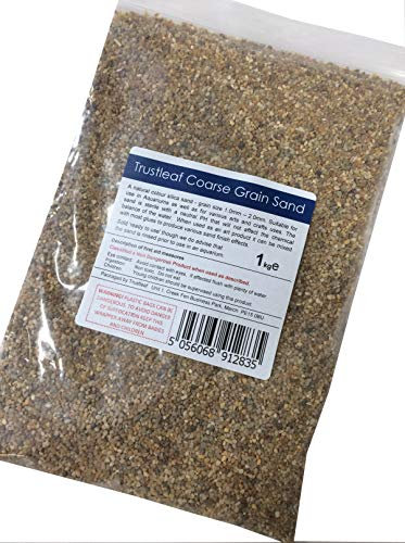 Trustleaf 1kg Natural Colour Silica Sand - COARSE GRAIN 1mm-2mm - Arts & Crafts - Aquariums