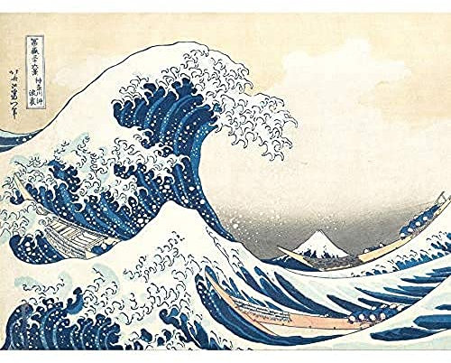 Wee Blue Coo Hokusai – Die große Welle vor Kanagawa Ungerahmter Druck 30x40 cm