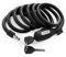 KOHLBURG Cable Lock 200 cm / 79” Long - Lock for Bicycle with Holder and Easy Locking-Mechanism - 2 Meter Spiral Lock with Keys as Bike Lock & Baby Carriage Lock