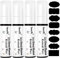 NowPE Feutre Craie Blanc, Marqueurs Craie 15mm, Effacable avec Chiffon Humide ou Sec, Grande Pointe pour Tableau Noir, Mur, Fenêtre & Verre, Pack de 4 Pièce Stylos Liquide + 16 Etiquettes de Tableau