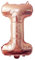 Lepep 40 cm Roségold Luftballons Zahlen von 0 bis 9 Buchstaben von A bis Z Party Deko Ballons für Geburtstag Babydusche Brautparty Hochzeit Abschlussball Folienballons Dekoration (Buchstabe I)