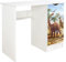 leomark scrivania per bambini in legno 90cm x 50cm x 77cm (LxPxA), set di mobili per computer, scrittoio stile moderno, tavolo per imparare e giocare, mobili per la camera dei bambini, Dino