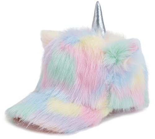 Gifts Treat Wintermütze Mädchen Katzenohren Mütze Mädchen Einhorn Kinder Mütze Winter Mädchen Mütze Baseballmützen Plüsch Wintermütze (Farbe Einhorn, 4-6 Jahre)