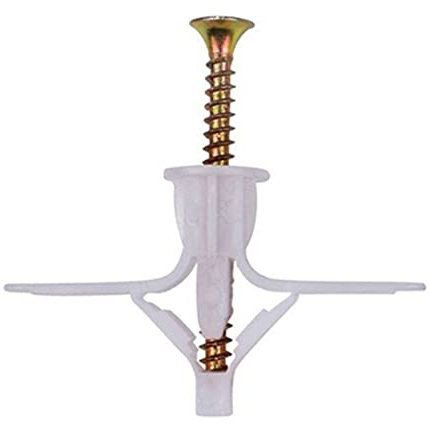 BOROCO Tasselli e Viti per cartongesso, Kit di Ancoraggio per cartongesso per Tubo di espansione 50/100 Pezzi per cartongesso Fibra di Legno con Chiodi e Senza Chiodi(Altro)