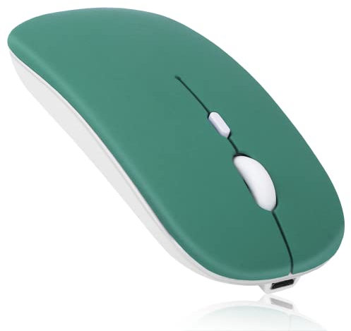 UrbanX 2.4GHz & Bluetooth Mouse, Rechargeable Wireless Mouse for Samsung Galaxy Tab S6 Lite Bluetooth Wireless Mouse for Laptop/PC/Mac/iPad pro/Computer/Tablet/Android Jade Green