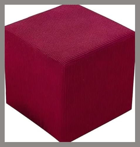 uyeoco Ottomane Schonbezug Hockerbezug, Hocker Hussen für Quadratische Fußhocker, Stretch Bezug Ottomane Abdeckung Überzug Hocker Protector Waschbar Hockerabdeckung (Color : D, Size : 40x40cm)