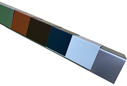 Winkelblech 1 m lang Zuschnitt 20 cm Schenkellängen 100 x 100 mm Winkel 90° (Alu Braun RAL 8014)