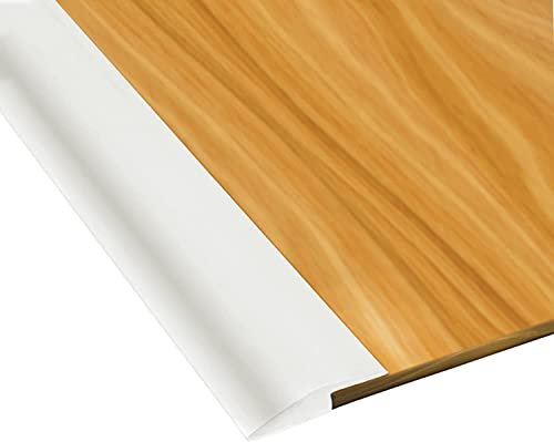 PVC üBergangsprofil Selbstklebend Boden&Teppich Laminat üBergangsleiste Selbstklebend Bodenübergangsstreifen für Teppich Schwellenübergang Höhe weniger als 5mm (weiß, 3m)