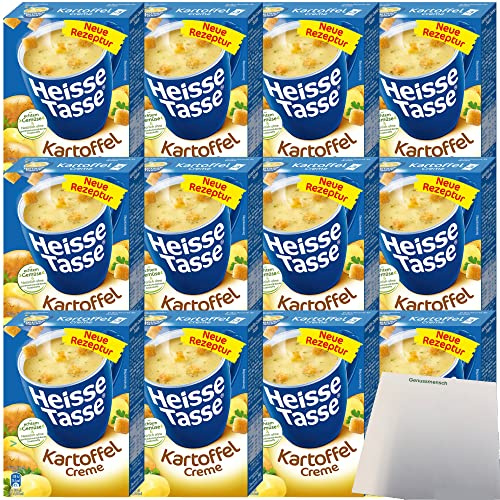 Erasco Heisse Tasse Kartoffel-Cremesuppe 12er Pack (36 Beutel a 18g) + usy Block