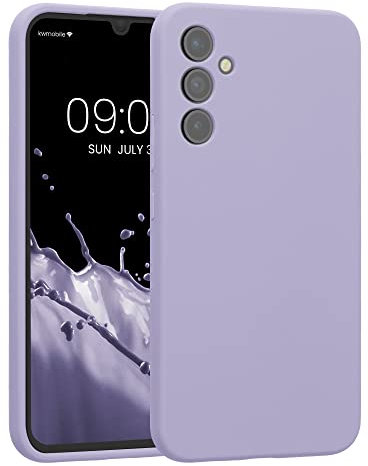 kwmobile Handyhülle kompatibel mit Samsung Galaxy A34 5G Hülle - gummierte Handy Case aus Silikon in Lavendel