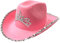 Orbgons Cowboyhut mit Federn für Dating-Party, Rosa Hut mit Feder, Flauschiger Federrand, Erwachsenengröße, Cowboyhut mit Federn für Bachelorette-Kostümparty, Spiel-Anzieh-Outfits für Frauen Mädchen