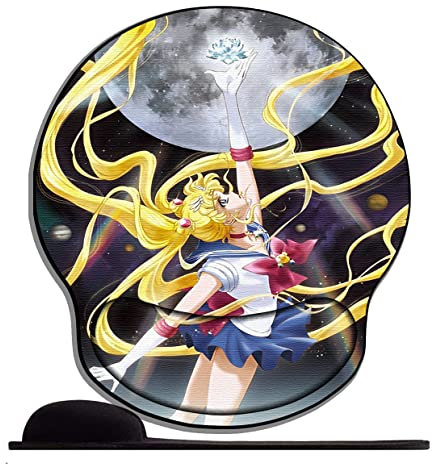 Gel Mauspad ergonomische Handgelenkauflage Anime Mädchen Sailor Moon Sty89 Office Komfort Mousepad Handgelenkpolster Handauflage Gelkissen Gelpolster für Computer Laptop Notebook