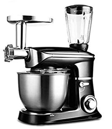 Batidora de pie comercial 3 en 1, batidora de alimentos eléctrica de cocina con tazón de acero inoxidable, jugo de lata extraíble/carne molida/mezcla, para tienda en casa, 1300W