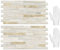 STICKGOO 20 Sheets Peel and Stick Backsplash Tile, Stick on Backsplash for Kitchen and Bathroom, Sunny Beige Look PVC Mixed Metal Gold Self Adhesive Wall Tiles