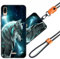 JEZSTHAI Schutzhülle Kompatibel mit Wiko Y80 Hülle Silikon Dünn mit Muster Design,Weiche Flexibel Stoßfeste Handyhülle mit Handykette & Handykordel zum Umhängen,Nr.A06