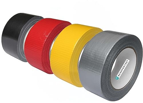 Scorprotect® 4 farbige stark klebende und hochflexible Gewebeklebebänder auf Rolle 48 mm x 50
