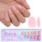 BTArtbox Almond Soft Gel Nail Tips für Gelnägel Full Cover Nageltips Extra Short Mandel Nägel Tips, RE-DESIGNED XCOATTIPS Pink Press On Nails Kurz Künstliche Nagelspitzen für Nail Extensions