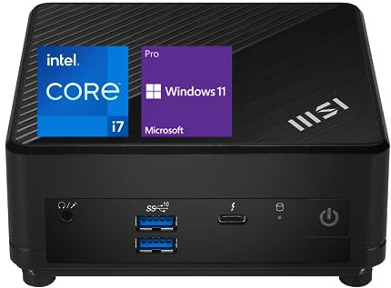 msi Cubi B0A8 Premium Compact Desktop - 12th Gen Intel i7-1255U Processor, 32GB RAM, 2TB SSD, Wi-Fi 6, Windows 11 Pro, Support 4K@60Hz Triple Display for Home/Office/Gaming