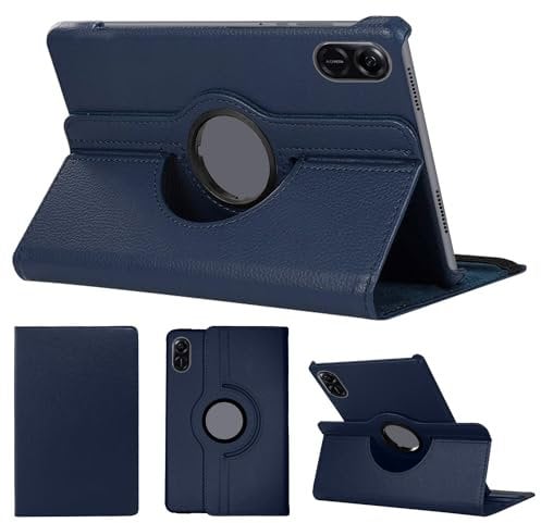 SWEIMEN Case for Honor Pad X8 Pro/Honor Pad X9 11.5 Inch Tablet, PU Leather Tablet Case with 360° Rotatable Stand, Multi-Angle Protection, Blue