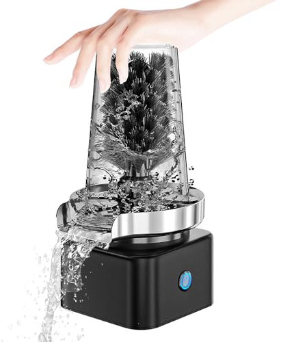Automatic Electric Cup Washer, High Pressure Quickly Cleaning with Brush Cup, 360° Jet Glass Rinser, No Splash and Strong Effluent, Bottle Washer Suitable for All Kinds Of Cups