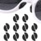 Bewudy 10 Pairs 3mm Adhesive Eyeglasses Nose Grips, D Type Silicone Nosepads with Reduce Pressure Air Bag, Eyeglass Nose Pads for Plastic Frames Glasses(Black)