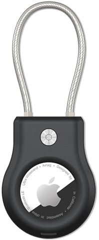 SCALLOP Airtag-Schlüsselanhänger, Airtag-anhänger mit Drahtkabel Stabiler Schutz,Airtag Hülle Kompatibel mit Apple Airtag für Schlüsselanhänger, Schlüssel, Gepäck