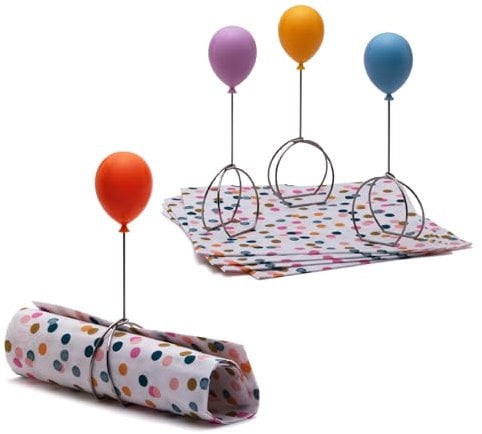 PELEG DESIGN Balloonapkins Serviettenringe – Perfekt für Esstischdekoration – Oster-Serviettenring, Geburtstagsparty-Tischdekoration, Serviettenhalter während Mahlzeiten oder Versammlungen
