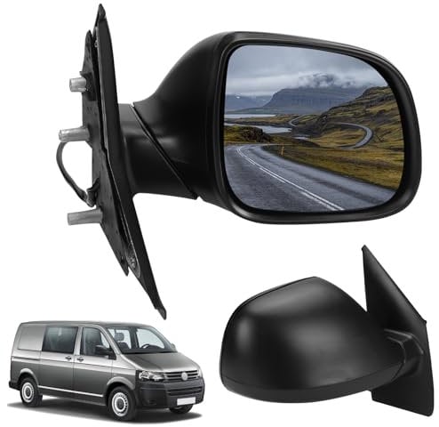 Außenspiegel Spiegel Ersatz für 2010-2014 VW T5 Elektrisch Rechts, Klappbar Außenspiegel Konvex Seitenspiegel Beifahrerseite Beheizt Sphärischer Spiegel 7E1857508