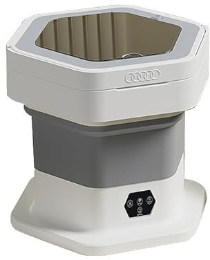 Tragbare Mini-Waschmaschine, Kleine Waschmaschine, Camping-Waschmaschine, Schleuder, Faltbare Waschmaschine, Billige Waschmaschinen füR UnterwäSche, Socken, Babykleidung, Reisen, Camping (grau)