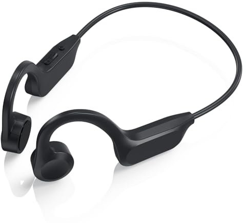 Bone Conduction Headphones Wireless Headphone Bluetooth 5.3, Open-Ear Headphones with Mic and Music Control, IPX45 Waterproof Sports Headphones for Running, Cycling, Hiking, Driving, Climbing, Fitness