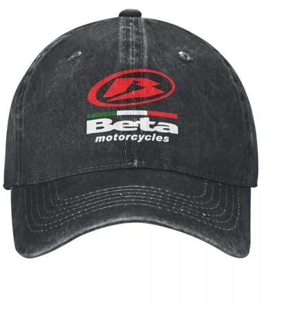 QIYAEUA Beta Squadbeta Squad 2 Baseballkappe Vintage Distressed Denim Motorrad Moto Snapback Cap für Männer Frauen Verstellbare Passform Hüte Cap Geschenk