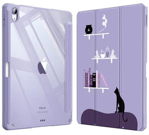 Fintie Hybrid-Schutzhülle für iPad Air 28 cm (11 Zoll) M2 (2024), iPad Air 5. Generation (2022), iPad Air 4. Generation (2020) 28 cm (10,9 Zoll), stoßfeste Hülle mit transparenter Rückseite und