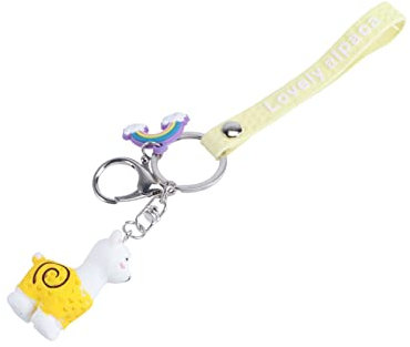 WATIIFUFU Kuscheltier Schlüsselanhänger Gelb Einzigartiger Schlüsselring Langlebige Schlüsseldekoration Für Tasche Rucksack Und Geschenkidee