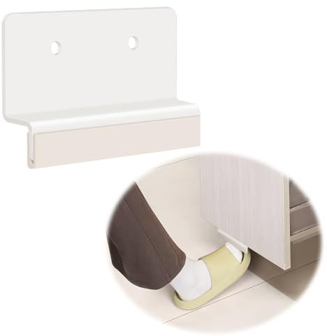 Cathyeen Cabinet Foot Pull, Foot Pull for Trash Cabinet Drawer, Touchless Hands-Free Mounting Foot Handles Door Opener Tool for Pull Out Trash Can Under Cabinet, Kitchen Under Sink Trash Can (White)