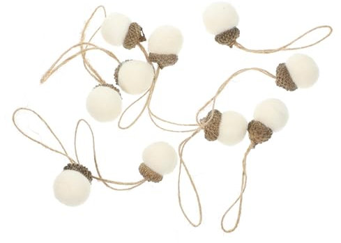 COLLBATH 10 Stück Filzkugeln Für Weihnachtsbaum Große Zum Basteln Festliche Tannenzapfen Zum Aufhängen Weihnachtsschmuck Anhänger DIY