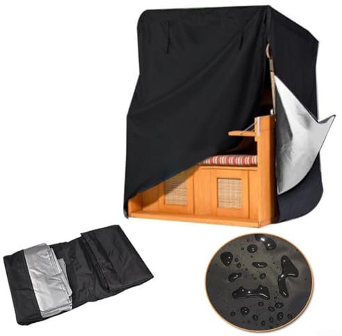 HpLive Funda impermeable para sillón de playa, tela Oxford 210D, 2 plazas, funda protectora (130 x 100 x 170 cm)