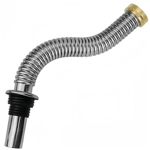 Tubo Scarico Lavandino Flessibile, WizeFolk Scarico da Cucina Lavello Universale, Tubo di Scarico a acciai inossidabili per Fognature,alle alte temperature(40cm)