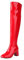 Stivali da Donna sopra al Ginocchio con Chiusura Lampo Laterale Moda Stivali Alti alla Coscia in Pelle Verniciata Tacco a Blocco 6CM,Rosso,39 EU