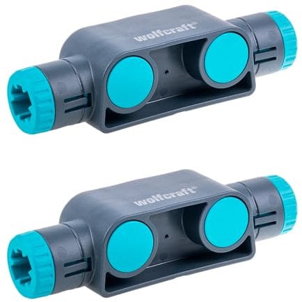 wolfcraft 2 Adaptadores para sargentos monomanuales Connector - 8664060 - Para unir sargentos monomanuales