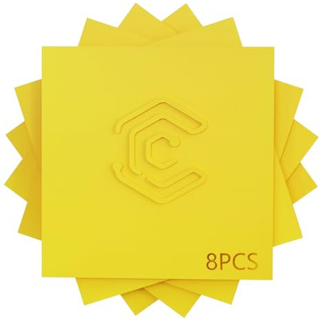 Creatorally Colorato Compensato 3mm, Colori Compensati per Laser 30x30 cm 8 Pezzi, Legno di Tiglio per Incisione e Taglio Pirografia Fai Da Te (Giallo)