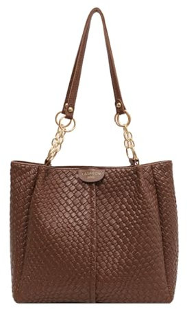 unisoul Handtasche Damen Groß - Elegant Tasche, Schultertasche, Lässige Tote Bag Shopper Damen Groß Fashion PU Leder Handtasche für Alltag, Büro, Schulausflug und Einkauf