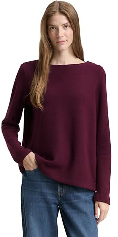 Tom Tailor Damen 1043760 Plussize Cosy Sweatshirt mit Knöpfen
