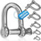 Rostfreie Schäkel Edelstahl 4-25mm Rostfrei | Schäkel V4A Edelstahl 304 | 2, 4, 10 Stück | Version Schäkel Edelstahl 6mm 2 Stück