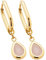JEWELS BY LEONARDO Ohrringe Ciao Rosy • 1 Paar Ohr-Hänger aus goldfarbenem Edelstahl • tropfenförmiger rosa Stein • Schmuck Geschenk für Frauen • 024973