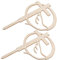 ULTECHNOVO 2 Stück Cross Dove Decoration Kreuz-Kuchen-Deckel Taufe erste Kuchendekoration kreuzen geburtstagsgeschenk taufgeschenk geburtstag cupcake dekore Kuchenverzierung hölzern Beige