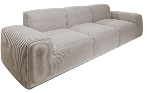 STARHMLUX 3-Sitzer Bodensofa - Chenille-Samtstoff Schlaf Couch Modulares Design platzsparend 15min Montage für Wohnzimmer und Büro Off-White 110.2 * 39.4 * 28.3in