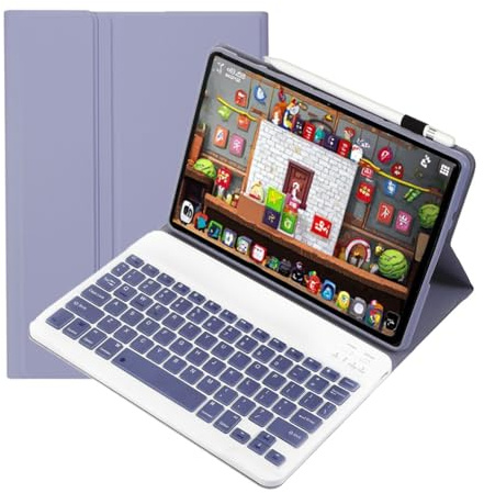 leleyo Custodia per tastiera Xiaomi Redmi Pad 2 11 con tastiera magnetica rimovibile QWERTY per Redmi Pad 2, viola