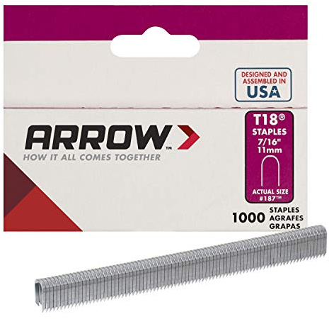 Arrow Staples T18 Box 1000 - 7/16 in